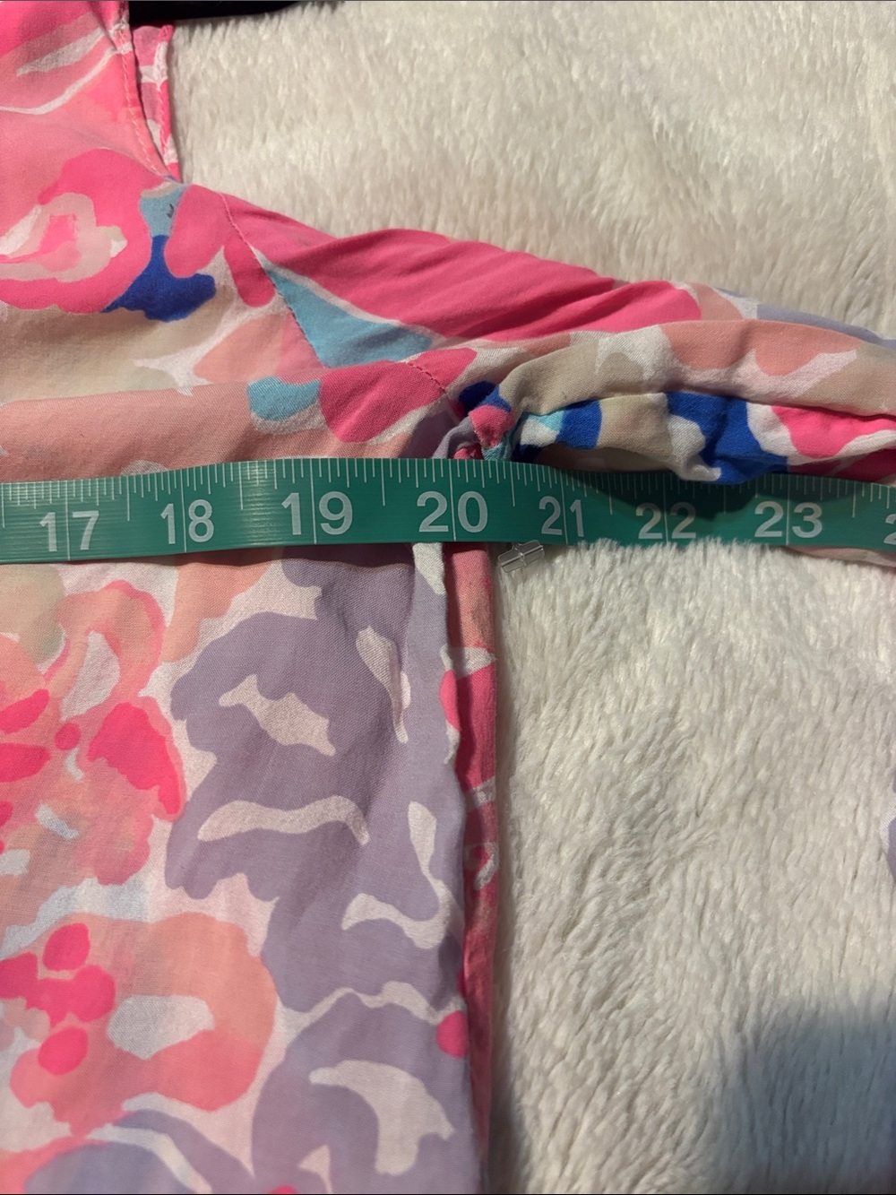 Lilly Pulitzer Pink Blue Floral Cold-Shoulder Tunic - Picture 3 of 7